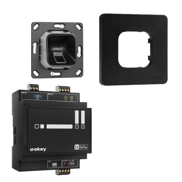 ekey xLine FP Set für UP, Kunststoffrahmen in Schwarz