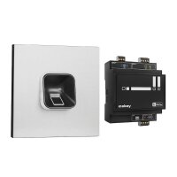 ekey sLine FP Set in Schwarz für Gira 106 Aluminium