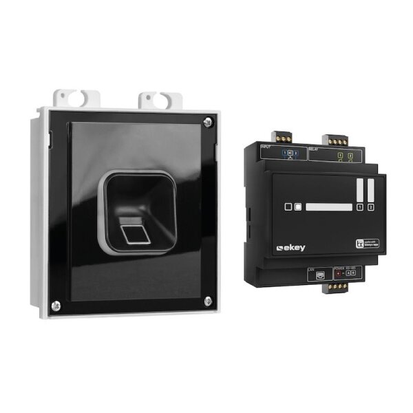 ekey sLine FP Set in Schwarz für 2N IP Verso