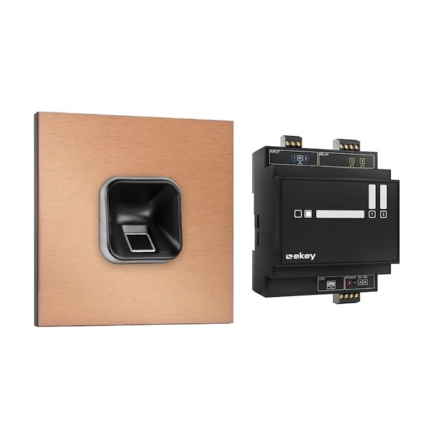 ekey sLine fingerprint set SC Gira 106 bronze