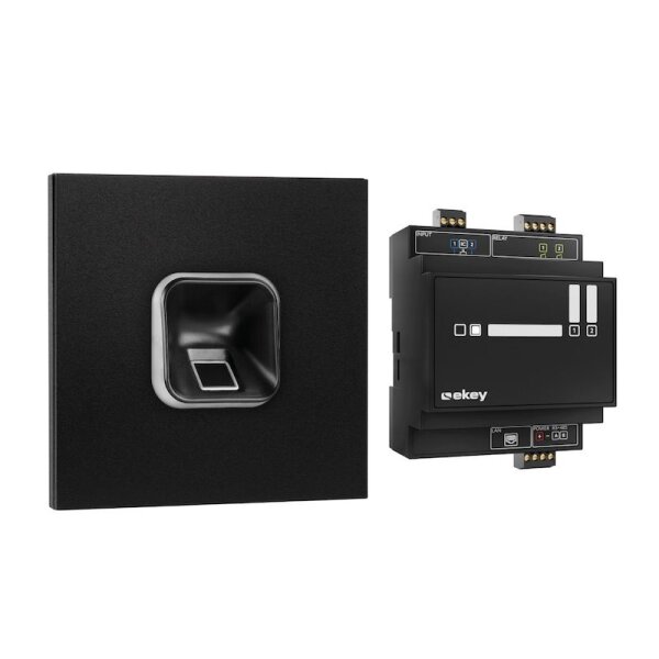 ekey sLine Fingerprintset in Schwarz für Gira 106 Schwarz matt