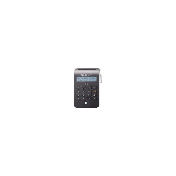 REINERSCT cyberJack RFID komfort. nPA-Chipkartenleser (eID+eSig) Dual Interf.Ausweis-Leser s.PIN-Eingabe Display BSI zertifiziert