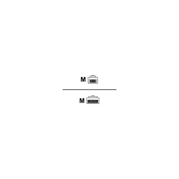 UNIFY Anschlussschnur 6m MW6/MW8 RJ11/RJ45 silber