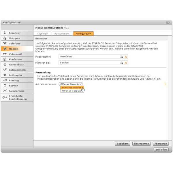 Modul "ModCall"