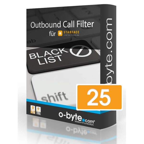 Outbound Call Filter - 25 User / o-byte.com