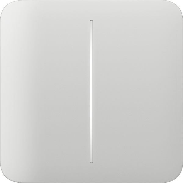 Ajax Homeautomation Zubehör LightSwitch SoloButton (2-gang) horizontal - weiß