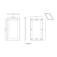 DAHUA VTM125 - 2 Modul Rahmen - Silber