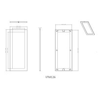 DAHUA VTM126 - 3 Modul Rahmen - Silber