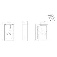 DAHUA VTM127- 2 Modul Aufputz / Unterputz Einbaukasten -...