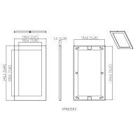 DAHUA VTM25P2 - 2 Modul Rahmen - Schwarz